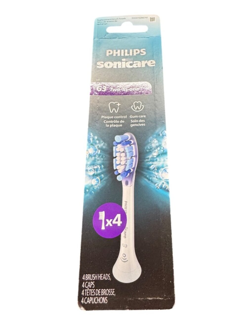 Philips Sonicare G3 Premium Gum Care Replacement Heads 4-Pack Two-In-One Design